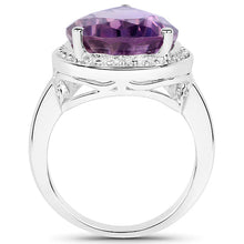 Load image into Gallery viewer, 9.00 Carat Genuine Amethyst .925 Sterling Silver Ring
