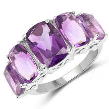 Load image into Gallery viewer, 11.10 Carat Genuine Amethyst .925 Sterling Silver Ring
