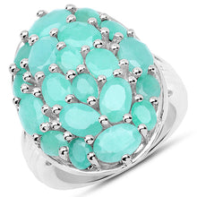 Load image into Gallery viewer, 5.48 Carat Genuine Emerald .925 Sterling Silver Ring
