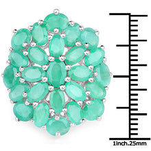 Load image into Gallery viewer, 5.88 Carat Genuine Emerald .925 Sterling Silver Ring

