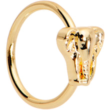Load image into Gallery viewer, 18G 5/16 Annealed Gold Tone Proud Elephant Seamless Circular Ring
