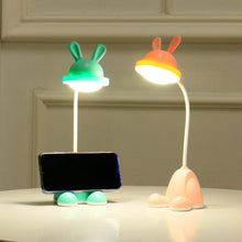 Load image into Gallery viewer, Rabbit LED Table Lamp Kids Desk Bunny Night Lights Studying Bedroom Decor Baby Bed Restaurant Living Room Cute Gift USB Charging Cute Study Lamps for Bedroom Décor
