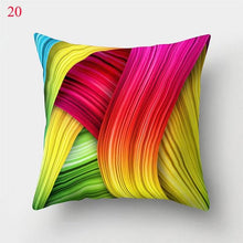 Load image into Gallery viewer, Rainbow Pillowcase Colorful Pillow Covers Cushion Cover Rainbow Throw Pillow Case Cushion Covers Abstract Swirl Rainbow Blue Green Red Bright Colors Wave Blend Throw Pillow Covers
