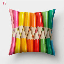 Load image into Gallery viewer, Rainbow Pillowcase Colorful Pillow Covers Cushion Cover Rainbow Throw Pillow Case Cushion Covers Abstract Swirl Rainbow Blue Green Red Bright Colors Wave Blend Throw Pillow Covers
