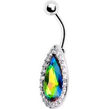 Load image into Gallery viewer, Clear Aurora Gem Glamour Girl Belly Ring
