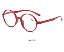 Load image into Gallery viewer, Read Eyeglass Men Women Round Vintage Reading Glasses Blue Light Blocking Glasses Men Women Retro Thick Round Rim Frame Eyeglasses Light Weight With Spring Hinge Easy To Carry +1 +1.5 +2 +2.5 +3 +3.5
