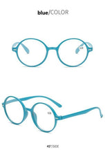 Load image into Gallery viewer, Read Eyeglass Men Women Round Vintage Reading Glasses Blue Light Blocking Glasses Men Women Retro Thick Round Rim Frame Eyeglasses Light Weight With Spring Hinge Easy To Carry +1 +1.5 +2 +2.5 +3 +3.5
