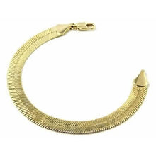 Load image into Gallery viewer, Real Gold Filled High Polish Finsh Magic/snake Chain Bracelet Flat Herringbone
