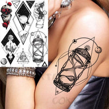 Load image into Gallery viewer, Realistic Black Temporary Small Big Tattoos Space Planets Animals Tatoos Waterproof  Face Hands Tattoos For Girls Mens
