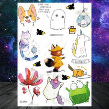 Load image into Gallery viewer, Realistic Black Temporary Small Big Tattoos Space Planets Animals Tatoos Waterproof  Face Hands Tattoos For Girls Mens
