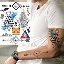 Load image into Gallery viewer, Realistic Black Temporary Small Big Tattoos Space Planets Animals Tatoos Waterproof  Face Hands Tattoos For Girls Mens
