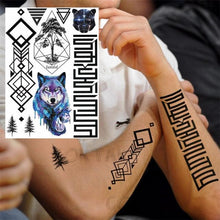 Load image into Gallery viewer, Realistic Black Temporary Small Big Tattoos Space Planets Animals Tatoos Waterproof  Face Hands Tattoos For Girls Mens
