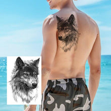 Load image into Gallery viewer, Realistic Lion Temporary Tattoo Black Warrior Sticker Waterproof Luxury Tattoo For Men Women
