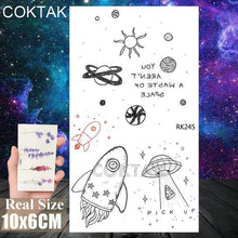Load image into Gallery viewer, Realistic Small Planets Temporary Tattoos Arm Waterpoof Black Sticker Space Planets For Girls And Boys
