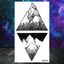 Load image into Gallery viewer, Realistic Small Planets Temporary Tattoos Arm Waterpoof Black Sticker Space Planets For Girls And Boys
