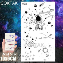 Load image into Gallery viewer, Realistic Small Planets Temporary Tattoos Arm Waterpoof Black Sticker Space Planets For Girls And Boys
