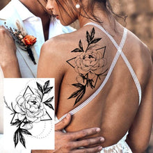 Load image into Gallery viewer, Realistic Tattoos Temporary Womens Flower Sticker Tattoos Waterproof Women Body Art Fake Legs Tattoo Stickers
