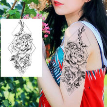 Load image into Gallery viewer, Realistic Tattoos Temporary Womens Flower Sticker Tattoos Waterproof Women Body Art Fake Legs Tattoo Stickers
