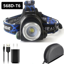 Load image into Gallery viewer, Rechargeable Adjustable 10000LM Led Headlamp Micro USB Charger Flashlight Head Lamp Portable Light Torch Flashlight For Night Work Camping Hiking  Walking
