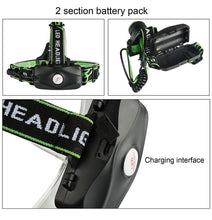 Load image into Gallery viewer, Rechargeable Adjustable 10000LM Led Headlamp Micro USB Charger Flashlight Head Lamp Portable Light Torch Flashlight For Night Work Camping Hiking  Walking
