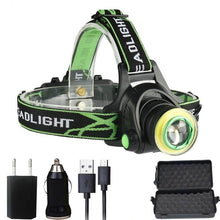 Load image into Gallery viewer, Rechargeable Adjustable 10000LM Led Headlamp Micro USB Charger Flashlight Head Lamp Portable Light Torch Flashlight For Night Work Camping Hiking  Walking
