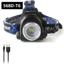 Load image into Gallery viewer, Rechargeable Adjustable 10000LM Led Headlamp Micro USB Charger Flashlight Head Lamp Portable Light Torch Flashlight For Night Work Camping Hiking  Walking
