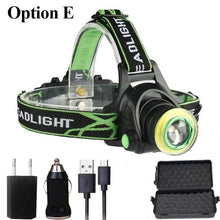 Load image into Gallery viewer, Rechargeable Adjustable 10000LM Led Headlamp Micro USB Charger Flashlight Head Lamp Portable Light Torch Flashlight For Night Work Camping Hiking  Walking
