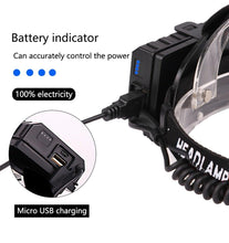 Load image into Gallery viewer, Rechargeable Adjustable Brightest Zoomable Powerful XHP160 LED Headlamp Waterproof Headlight  Power Bank 18650 Battery Headlamps For Hiking Camping Fishing Running
