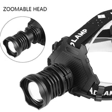 Load image into Gallery viewer, Rechargeable Adjustable Brightest Zoomable Powerful XHP160 LED Headlamp Waterproof Headlight  Power Bank 18650 Battery Headlamps For Hiking Camping Fishing Running
