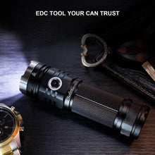 Load image into Gallery viewer, Rechargeable Adjustable  Flashlight High Lumen Powerful Waterproof Portable Cree USB LED Super Bright Flashlight Pocket Size Torch Light For Camping Hiking Riding
