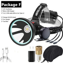 Load image into Gallery viewer, Rechargeable Adjustable Headlamp, Zoom/Waterproof LED White Yellow Color High Lumen Headlamp Flashlight Torch Power Bank For Adult Outdoor Camping Fishing Adventures
