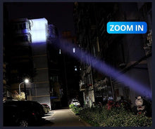 Load image into Gallery viewer, Rechargeable Adjustable LED Flashlight with Worklight Mini LED 4 Lighting Modes Flashlight with Water-Resistant COB Side Light Portable Zoomable  High Lumens Lamp For Camping Hiking
