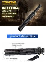 Load image into Gallery viewer, Rechargeable Adjustable LED Flashlights High Lumen Super Bright Handheld Waterproof Zoomable Portable Flashlight For Outdoor Baseball Bat Hiking CampingSelf Defense
