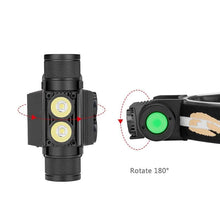 Load image into Gallery viewer, Rechargeable  Adjustable LED Power Headlamp USB Flashlight Waterproof  Headlight Torch  Light Work Lamp  For Outdoors Camping Running  Survival Hiking
