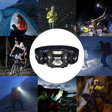 Load image into Gallery viewer, Rechargeable Adjustable LED USB Headlamp 10000Lm Powerfull Adjustable Waterproof Headlight Body Motion Sensor Head Flashlight For Outdoor Hiking Camping Torch Light Lamp
