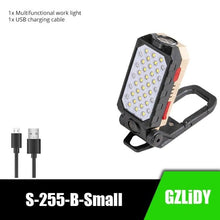 Load image into Gallery viewer, Rechargeable Adjustable USB LED Portable Charger Battery High Capacity with Digital Display LCD Screen Waterproof Flashlight COB Work Light For Repairing Outdoor Camping

