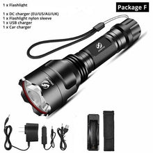 Load image into Gallery viewer, Rechargeable Adjustable Zoomable Waterproof LED Flashlight Super bright LED Tactical Torch Flashlight For Night Riding Camping Hiking Hunting &amp; Indoor Activities

