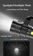 Load image into Gallery viewer, Rechargeable Handheld Flashlights Waterproof  3 Switch Mode Powerful High Lumens Spotlight Fashlight High Power Portable LED Waterproof Outdoor Long Lasting Spot Light Flashlight For Home &amp; Outdoor Use
