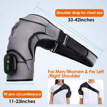 Load image into Gallery viewer, Rechargeable Heated Shoulder Wrap Massager Shoulder Brace Support with 3 Heating Levels
