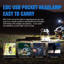Load image into Gallery viewer, Rechargeable High Lumen Super Bright Powerful LED CREE XP-L HI  Flashlight Magnetic Water &amp; Impact Resistant Handheld Flashlights  For Outdoor Camping Hiking Riding
