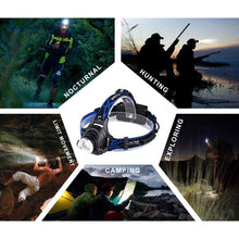 Load image into Gallery viewer, Rechargeable High Lumens Work Headlight Ultra Bright Headlamp LED Headlight Sensor Powerful  Head Lamp Waterproof Flashlight For Adults Running Hiking Camping Fishing
