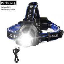 Load image into Gallery viewer, Rechargeable High Lumens Work Headlight Ultra Bright Headlamp LED Headlight Sensor Powerful  Head Lamp Waterproof Flashlight For Adults Running Hiking Camping Fishing
