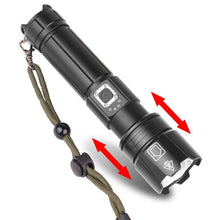 Load image into Gallery viewer, Rechargeable LED Flashlight High Lumen USB Ultra Bright Adjustable Powerful Zoomable Flashlight Water Resistant For  Daily Household and Outdoor Camping Hiking Riding Running
