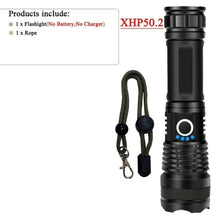 Load image into Gallery viewer, Rechargeable LED Flashlights High Lumens Waterproof Zoomable Super Bright Tactical Flashlight Powerful  USB LED CREE Flashlight  Hand Lamp For Hiking Camping Household Outdoor Sport
