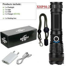Load image into Gallery viewer, Rechargeable LED Flashlights High Lumens Waterproof Zoomable Super Bright Tactical Flashlight Powerful  USB LED CREE Flashlight  Hand Lamp For Hiking Camping Household Outdoor Sport
