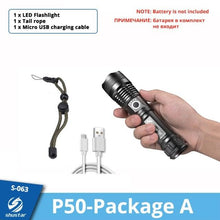 Load image into Gallery viewer, Rechargeable LED Flashlights Waterproof Hnadheld Super Bright High Lumens  Zoomable Powerful Lamp Bead Flashlight Torch For Outdoor &amp; Indoor Camping Running Fishing Hiking Lamp
