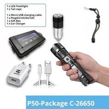Load image into Gallery viewer, Rechargeable LED Flashlights Waterproof Hnadheld Super Bright High Lumens  Zoomable Powerful Lamp Bead Flashlight Torch For Outdoor &amp; Indoor Camping Running Fishing Hiking Lamp
