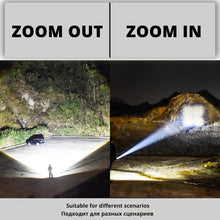 Load image into Gallery viewer, Rechargeable LED Flashlights Waterproof Hnadheld Super Bright High Lumens  Zoomable Powerful Lamp Bead Flashlight Torch For Outdoor &amp; Indoor Camping Running Fishing Hiking Lamp
