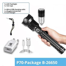 Load image into Gallery viewer, Rechargeable LED Flashlights Waterproof Hnadheld Super Bright High Lumens  Zoomable Powerful Lamp Bead Flashlight Torch For Outdoor &amp; Indoor Camping Running Fishing Hiking Lamp
