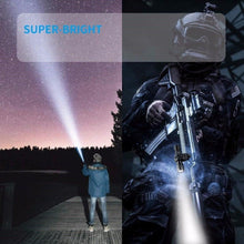 Load image into Gallery viewer, Rechargeable  LED Tactical Flashlights Waterproof Powerful High Lumen Super  Bright Power LED Aluminum Flashlight For Hiking Outdoor Camping Fishing Jogging Running HouseholdPowerful Light
